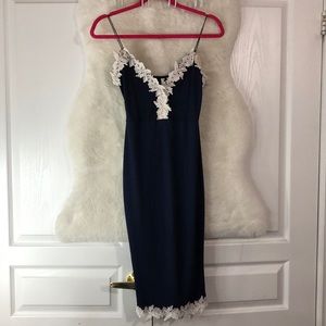 Beautiful dress with white flowers around